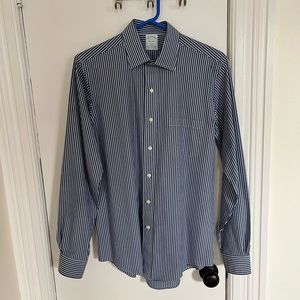 Brooks Brothers Striped Milano Slim-Fit Dress Shirt Size 15.5-35